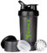 SPIKE Bouteille shaker Pro Protein Shaker avec porte-protéine pour mélange de protéines, cyclisme, gym - Bouteille d'eau avec boule en acier inoxydable - 500 ml (noir professionnel)