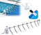 YARDIN Pool Aufroller Aufrollsystem Aufrollvorrichtung aus Aluminium inkl. 8 Befestigungsbänder für Poolplanen & Solarfolie - 1,05m bis 6,15 m verstellbar