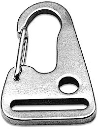 Joyzol Edelstahl-Schlingen-Clips, 5 Stück, Federtor, Schnellverschluss, Karabiner, robuste HK-Clips für Outdoor, Rucksack, Paracord-taktische Tasche, Zubehör, 25 mm
