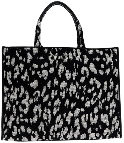 Furla Shopper Opportunity L Tote Tessuto Leo Toni Nero Leo One Size