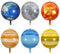 ALEGRE® 6 Stück Weltraum Planeten Luftballons Geburtstag, 22 Zoll 4D Planeten Ballons Kindergeburtstag Deko, Luftballon Planeten, Sonne Erde Weltraum Deko Folienballon für Weltraum Themen Party Deko