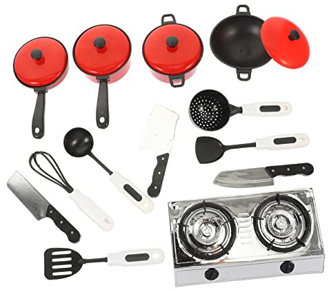 Cabilock 1 Jeu Vaisselle De Cuisine Éducative Cuisine Jouet Batterie De Cuisine Jouet Marmite De Cuisine Accessoires De Cuisine Plaque à Induction Plastique Enfant Petits Outils Miniature