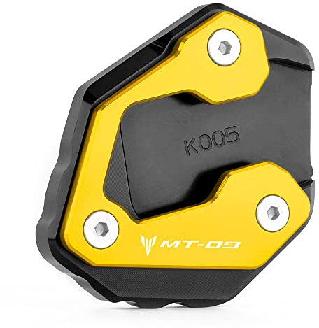 TREONK Motorrad Seitenständer Unterlage Ständerunterlage Seitenständer-Auflagevergrößerung für MT09 SP MT 09 MT-09 2021 2022,Gold