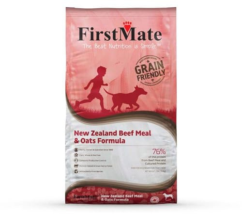 FirstMate, Neuseeländisches Trockenfutter für Hunde mit Rindfleisch und Hafer, getreidefreundlich, 11,3 l