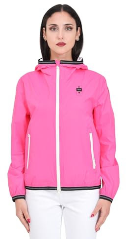 Blauer Giubbotto da donna rosa con patch logo sulla manica
