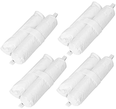 MILISTEN 4 Stück Baldachin Sandsäcke Zelt Sandsäcke Weihnachtsbaum Picks Picknicks Fest Gewichtstaschen Taschen für Überdachungsgewichte draussen Sandsack Tragrahmen Weiß