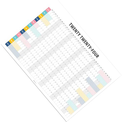 Jahresplaner 2024, Kalender 2024, Jahresplaner, Kalender ab 1. 2024-12. 2024, 50 x 30 cm, Home-Organizer, Planer 2024, digitaler Jahrestisch