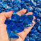 Generisch Gabionenstein Gartendekoration Glasbrocken, Glassteine Farben, 3-5cm SkyBlue Kreative Dekoratione Originelle Gartendekoration Heimdekoration (10, Kilogramm)