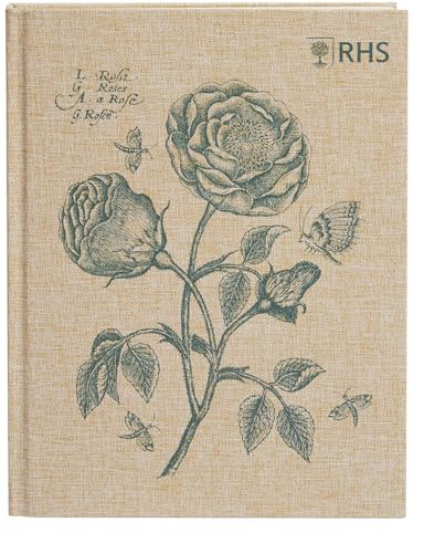 RHS The Royal Horticultural Society Carnet de croquis relié 160 pages (110 g/m²), rose, A5, multicolore, pour croquis, dessin, scrapbooking, notes, idées, peinture, acrylique, aquarelle