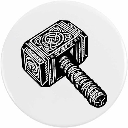 58mm 'Viking Hammer Of Thor' Medium Button Pin Badge (BB00126740)