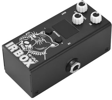 Fesjoy Delay-Effektor Gitarren-IR-Box, Effektpedal mit IR-Cab-Impulsantwort-Kabinetten, Lautsprechersimulator, XLR-Ausgangsanschluss, DC 9 V, 6,35 mm Eingangs-/Ausgangsschnittstelle, E-Gitarren-Effekt