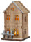 Milgeol DIY Holz Weihnachtsdorf, Winter Landschaft Dekoration, Festliche Weihnachtsstadt, Handgemachte Weihnachtsdekoration, Ideal für Festliche Anlässe und Geschenkideen (C)