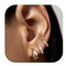 Roheafer Ohrringe Set - 3-4 Paare 925 Sterling Silber Ohrringe mit 18K Vergoldet besonderen 'Huggie' Design für mehrere Piercings - Ideal für Hypoallergene, sensible Ohren