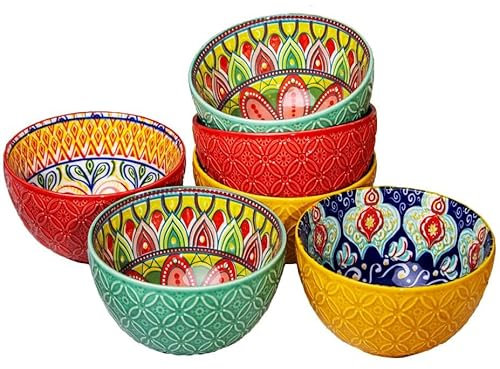 Darthome Set of 6 Tuscany Cereal Bowls Fine China Mediterranean Food Kitchen Tableware