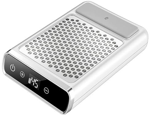 Professional Nail Dust Collector, 80W Nail Extractor, 4500 Rpm Powerful Suction Fan, with LED Display Screen, Low Noise Acrylic Nail Dust Cleaner, Removal Manicure Pedicure, For Home