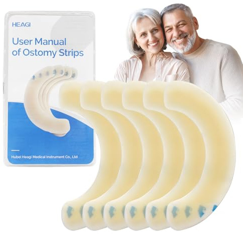 Heagimed 60 Pz Stomia Barriera Strisce, Forniture per Stomia | Semianelli Universali per Sacca per Stomia, Sigillo Antiodore, Idrocolloide Medicale, Impermeabili e Antiperdite