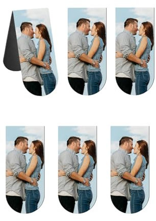 Jovivi 3er Personalisiert Lesezeichen mit Foto Gravur,Magnet Buchzeichen Magnetisch Seiten Markierungen Bild,Personalisiert Geschenk für Abitur Studenten Jungen Mädchen Kreative Geschenke (14 * 3cm)