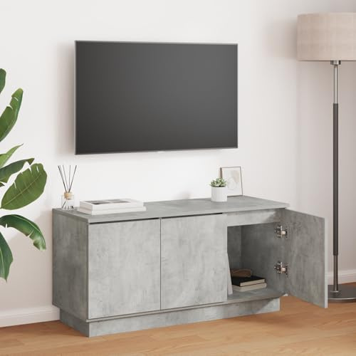 RMIHSJG TV-Schrank Beton grau Sideboard hängend Sideboard Wohnzimmer tv Cabinet HiFi Rack 100x38x49 cm Holzwerkstoff