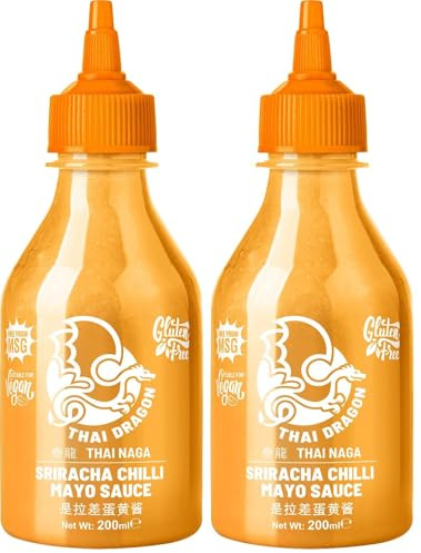 Thai Dragon Sriracha Mayonnaise, 200ml (Pack of 2)