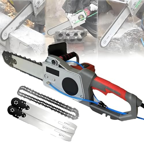 AUTUMFLATGAO Elektrische Betonsäge (5800W/6500W), Betonkettensäge, Wandschneidemaschine Für Beton, Kettensäge Mit Nass-/Trockenschnittfunktion, Für Präzises Schneiden Und Renovieren Von Wänden 350
