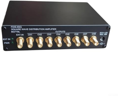 WC Audio Clock Distributor 8 Ausgänge Square Wave 1PPS 10MHz Signal Divider für SMA Interface 44.1K 48K Pulse Black METALs FDIS-8SQ (0-3.3Vpp)