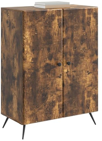 vidaXL Sideboard Geräucherte Eiche 66 x 34,5 x 90 cm Holzwerkstoff, Wohnzimmer, rechteckige, Moderne Aufbewahrung, geräumiger Buffet-Schrank, Coole Sideboards, Elegante Wohnaccessoires