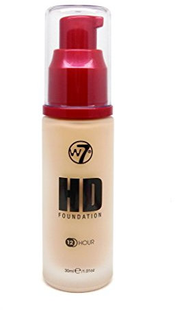 W7 HD 12 HR Liquid Foundation, Pump - Buff, 30ml/1.01fl oz by W7