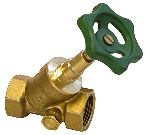 Sanitop-Wingenroth 14302 8 Freistromventil ohne Entleerung, jedoch mit Stopfen mit 2 Innengewinden, 1 Zoll