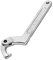 GOZAR Chrome Vanadium Adjustable Hook Wrench C Spanner Tool 19-51mm 32-76mm 51-120mm - Round head 3