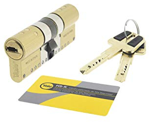 Yale, HSKMOD3040L4, Cylindre de Haute sécurité, HSK Mod, Double Embrayage, Came Longue, clé - clé, Laiton, 30 x 40 mm