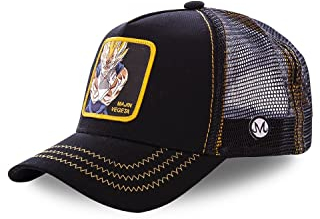 Tracker Kappe Herren Dragon Ball Z, Cap Herren, Majin Vegeta, Langlebig, Schwarz, Einheitsgröße