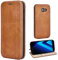 Leaum Handyhülle Leder für Samsung Galaxy A5 2017 Hülle, Premium Handytasche Flip Schutzhülle für Samsung Galaxy A5 2017 Tasche (Braun)