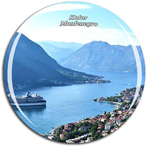 Weekino Montenegro Kotor Yacht Kühlschrankmagnet 3D Kristallglas Touristische Stadtreise City Souvenir Collection Geschenk Starker Kühlschrank Aufkleber