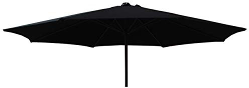 TFS Replacement Parasol Fabric Canopy for Standard, Cantilever & Balcony Parasols (3m 8arm, Black)