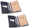 Wisdompro PU Leder Notizbuchhülle für Moleskine Cahier Journal Pocket, Field Notes oder andere 9x14CM (3.5 x 5.5) Pocket-Notizbücher - Schwarz