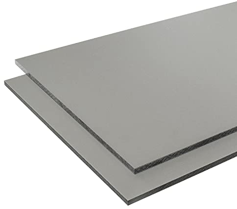 HPL Platte wetterfest | Fassadenplatte, Balkonplatte, Schichtstoffplatten | in 6mm, 8mm | VERSCHIEDENE FORMATE | TOP QUALITÄT MADE IN GERMANY (100 x 50cm (6mm Stärke), Staubgrau RAL7037)