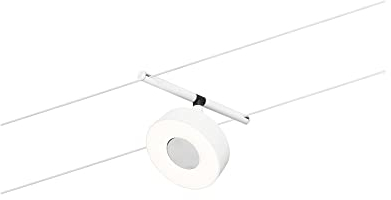 Paulmann 94478 LED Seilsytem Circle Einzelspot 400lm incl. 1x5 W Warmweiß Weiß matt, Chrom Kunststoff, Metall Beleuchtungssystem 3000 K