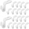 JCKD 20 Piezas Ganchos para Perchas, Gancho de conexión para Ropa, Conectores de plástico, Organizador en Cascada, Clothes Hanger Hooks, para Organizar El Armario y Ahorra Espacio (Blanco)