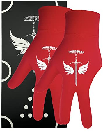 ANIMSWORD 2 Stück/Set atmungsaktive und bequeme Billard-Handschuhe passen auf die linke Hand für Snooker-Queue-Sporthandschuhe.