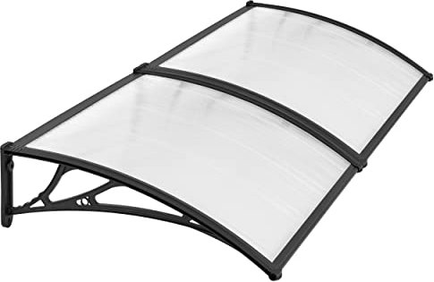 Yaheetech Front Door Canopy, Door Porch Canopy, Rain Cover Awning Shelter Outdoor Roof Shade Patio, 200x80x23cm Black