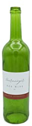 Bruchglas-Weinflasche (0,75l) aus Isomalt-Zucker (CrashGlass | Stuntglas) grün Inkl.2 Etiketten