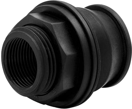 VARIOSAN PUSH-IN Tankdurchführung 16348, 1 x 3/4, PP, schwarz