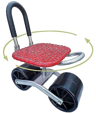 Rollsitz für Gartenarbeit, Gartenhocker Rollhocker Garten Rollsitz für Gartenarbeit Rollsitz Gartenhocker mit Rollen, HöHenverstellbarer 360 ° Drehbarer Sitz, Tragbar Rollbarer Sitz Gartenhocker