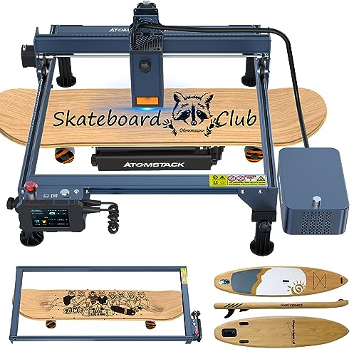 ATOMSTACK A30 Pro 30W Lasergravierer 160W Laser Graviermaschine mit R3 Pro Rotary Roller und 850 * 400mm Verlängerungswelle Für Ihren Bedarf an großflächigen Gravuren