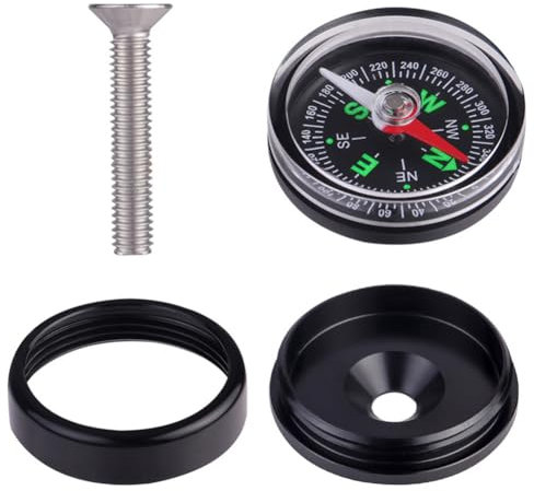 LYEAA Fahrradkompass Leichter Motorrad-Kompass Wasserdichter Kompass Staubdicht S/L Mehrzweck-Lenker-Zubehör (L)