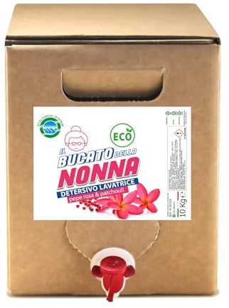Detersivo lavatrice ecologico 10Kg, Profumo PEPE PATCHOULI - ecological system-Il Bucato della Nonna Bag in Box