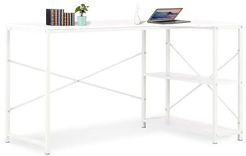 ADWOA Escritorio para Ordenador Blanco 120x72x70 cm Mesa Ordenador PequeñA Escritorio Cristal