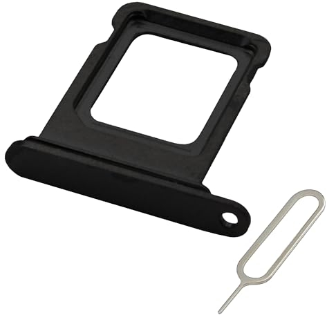 MMOBIEL Bandeja Tarjeta SIM Compatible con iPhone 13 Pro/13 Pro MAX - Recambio Soporte Tarjeta SIM Ranura - Incluye Herramienta de Extracción SIM y Anillo de Goma Impermeable - Negro