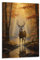 Bunte Hirsch-Wandkunst, Leinwanddruck, moderne Herbsttiere, Natur, Wald, Pflanzen, Bilder auf Leinwand, Poster, Wanddekoration für Heimdekorationen