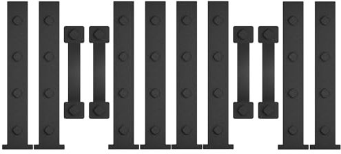 CHIJANE Magnetic Garage Door Decorative Hardware,Garage Door Magnets Accents Curb Appeal Faux Hinges&Handle,8 Hinges+4 Handles Garage Door Decor Hardware Kit for Steel or Metal Alloy Doors,Black